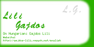 lili gajdos business card